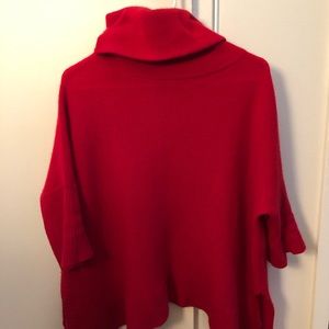 Cashmere 360 bright red turtleneck sweater
